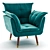 Rezzo Armchair: Elegant, Comfortable, and Stylish 3D model small image 1