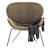 Contemporary Uchiwa Armchair: Stylish & Comfortable 3D model small image 3