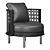 Elegant Minotti Torii Nest Armchair 3D model small image 1