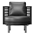 Elegant Minotti Torii Nest Armchair 3D model small image 2