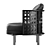 Elegant Minotti Torii Nest Armchair 3D model small image 3