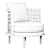 Elegant Minotti Torii Nest Armchair 3D model small image 4