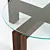 Sleek Wood and Glass Coffee Table 3D model small image 2