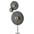 Sleek Arctic Floor Lamp 3D model small image 1