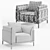 Vittoria Armchair: Elegant and Versatile 3D model small image 5