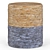 Barbara White/Blue and Natural Pouf 3D model small image 2