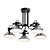 Rotating Light: Stylish Black Ceiling Lamp 3D model small image 1