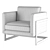 Modern Milo Baughman Accent Chair 3D model small image 1