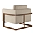 Modern Milo Baughman Accent Chair 3D model small image 4