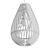 Modern Wooden Teardrop Pendant 3D model small image 6