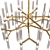 Borosilicate Elegance: Il Paralume Marina Chandelier 3D model small image 2