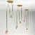 Art Deco Pendant Light: Cradle Brass 3D model small image 3