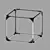 Minimalistic Solid Cube: Elegant & Thin 3D model small image 1