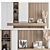 Modern Wood & White Hallway Set 3D model small image 1