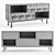 Elegant Piet Sideboard: Wooden Body, Metal Accents 3D model small image 4