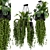 Metal Box Hanging Plants - Set 89 3D model small image 1