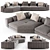 Luxury Soft Touch Sofa 3D model small image 1