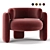 Cozy Comfort Embrace Armchair 3D model small image 1