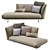 Stylish Evergreen Chaise Lounge 3D model small image 3