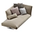 Stylish Evergreen Chaise Lounge 3D model small image 4