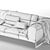 Stylish Viktor Sofa with Premium Upholstery 3D model small image 1
