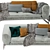 Stylish Viktor Sofa with Premium Upholstery 3D model small image 5