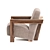 Modern Wood Frame Occasional Chair 3D model small image 3