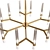 Elegant Carrara Marble Chandelier 3D model small image 2