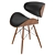 Sleek Gerald Black Chair 3D model small image 10