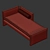 Sculptural Angle Chaise: Sleek Comfort 3D model small image 3