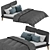 Modern Bed_01: Versatile Furniture Solution 3D model small image 1
