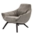 Contemporary Comfort: Florentia Armchair 3D model small image 1