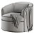 Coco Republic Luna Swivel Chair: Elegant Comfort and Versatility 3D model small image 7
