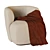 Cozy Bouclette Nidou Armchair: Ultimate Comfort 3D model small image 1