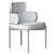 Contemporary SYLVIE Chair: Sleek Design by Meridiani 3D model small image 5