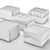 Compact and Stylish Bed-Pouf Set 3D model small image 7