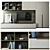 Sleek TV Wall for Modern Living 3D model small image 1