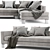 Luxurious Minotti Pollock Chaise Longue 3D model small image 2