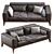 Elegant Leather Sofa by Porada 3D model small image 4