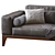 Elegant Leather Sofa by Porada 3D model small image 6