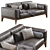 Elegant Leather Sofa by Porada 3D model small image 7