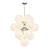 Mid Century White Glass Chandelier 3D model small image 1