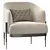 Classic Oxford Armchair 3D model small image 1