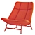 Comfort Rest: Soft Facet Lounge Chair 3D model small image 1