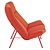 Comfort Rest: Soft Facet Lounge Chair 3D model small image 4