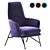 Vibrant Vasco Fabric Accent Chair 3D model small image 5