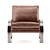 Luxury Leather Lounge Armchair 3D model small image 3