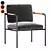 Sleek Charcoal Gray Lounge Chair 3D model small image 1