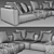 Luxury Flexform Lario Sofa: Elegant Comfort 3D model small image 4