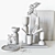 Elegance in Bloom: Decorative Vase Set 3D model small image 6